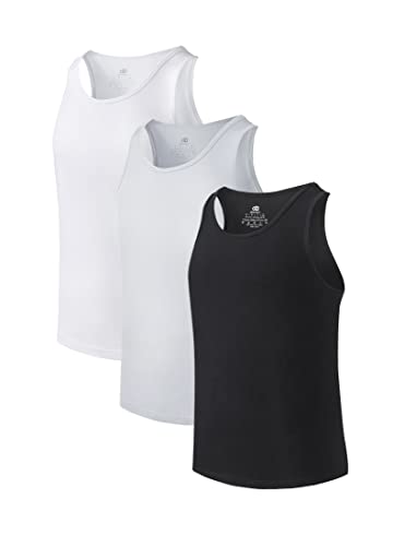 DAVID ARCHY 3er Pack Bambus Unterhemd Herren, Rundhalsausschnitt Mehrfarbig Tank Top Herren, Unterleiberl Herren von DAVID ARCHY