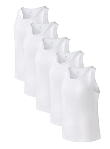 DAVID ARCHY 5er Pack Bambus Unterhemd Herren, Rundhalsausschnitt Mehrfarbig Tank Top Herren, Unterleiberl Herren von DAVID ARCHY