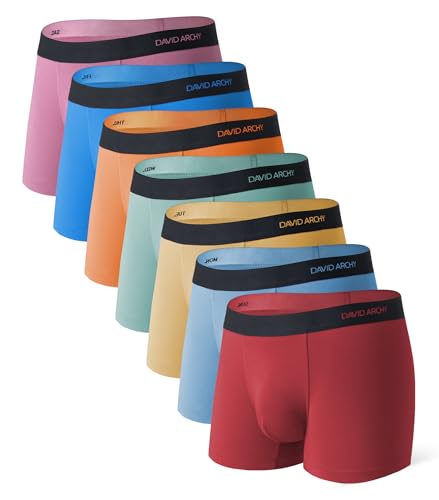 DAVID ARCHY Herren Boxershorts 19er Pack Bequeme Unterhosen Weiche und atmungsaktive Höschen aus Bambus von DAVID ARCHY