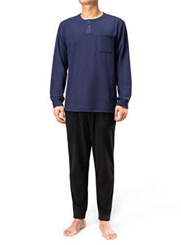 DAVID ARCHY Herren-Pyjama-Sets Weiche Herren-Nachtwäsche, Warmer Herren-Fleece-Pyjama für Herren, bequemes Herren-Pyjama-Set von DAVID ARCHY