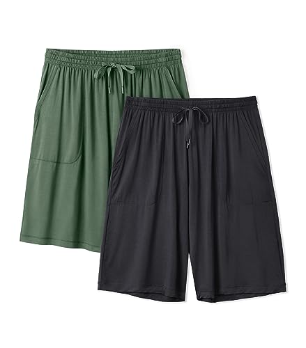 DAVID ARCHY Herren Pyjamas Lounge Hose Herren Loungewear, atmungsaktive und komfortable Loungewear Bottoms, 2er Pack von DAVID ARCHY