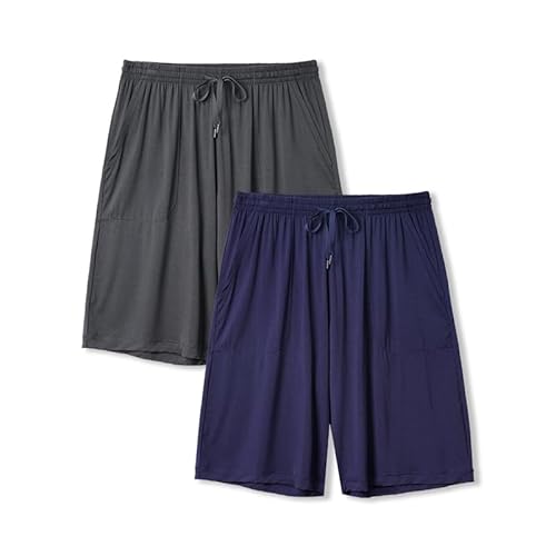 DAVID ARCHY Herren Pyjamas Lounge Hose Herren Loungewear, atmungsaktive und komfortable Loungewear Bottoms, 2er Pack von DAVID ARCHY