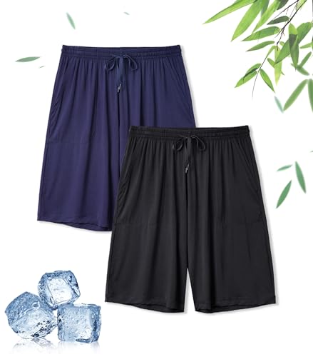 DAVID ARCHY Herren Pyjamas Lounge Hose Herren Loungewear, atmungsaktive und komfortable Loungewear Bottoms, 2er Pack von DAVID ARCHY