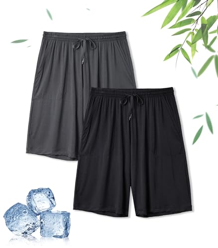 DAVID ARCHY Herren Pyjamas Lounge Hose Herren Loungewear, atmungsaktive und komfortable Loungewear Bottoms, 2er Pack von DAVID ARCHY