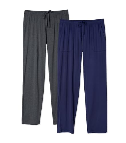 DAVID ARCHY Herren Pyjamas Lounge Hose Herren Loungewear, atmungsaktive und komfortable Loungewear Bottoms, 2er Pack von DAVID ARCHY