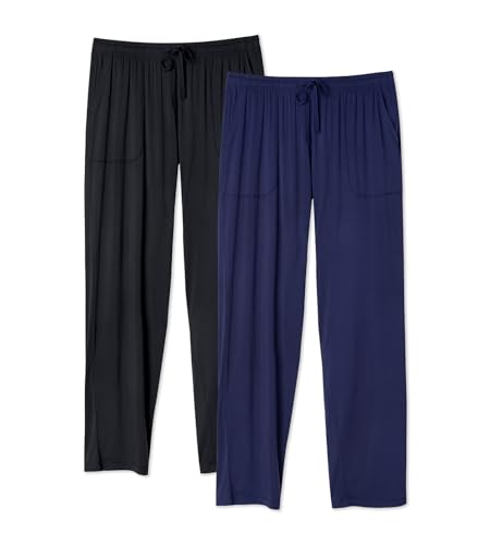 DAVID ARCHY Herren Pyjamas Lounge Hose Herren Loungewear, atmungsaktive und komfortable Loungewear Bottoms, 2er Pack von DAVID ARCHY