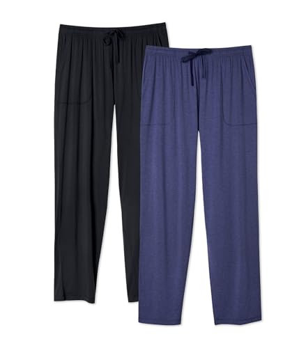 DAVID ARCHY Herren Pyjamas Lounge Hose Herren Loungewear, atmungsaktive und komfortable Loungewear Bottoms, 2er Pack von DAVID ARCHY