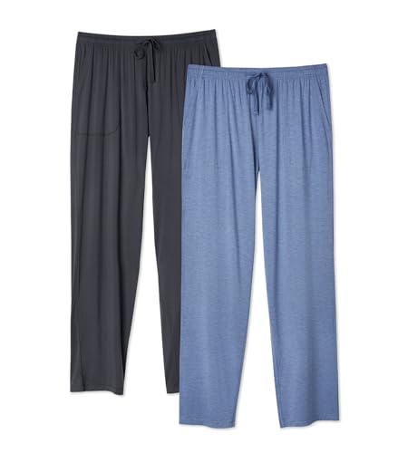 DAVID ARCHY Herren Pyjamas Lounge Hose Herren Loungewear, atmungsaktive und komfortable Loungewear Bottoms, 2er Pack von DAVID ARCHY