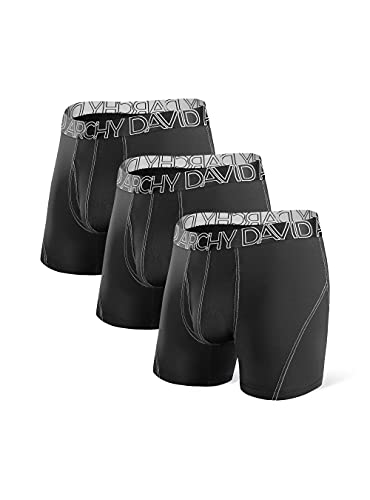 DAVID ARCHY Herren Ultra Soft Mesh Sportunterwäsche-Schnell trocknende atmungsaktive Boxershorts (3er Pack) von DAVID ARCHY