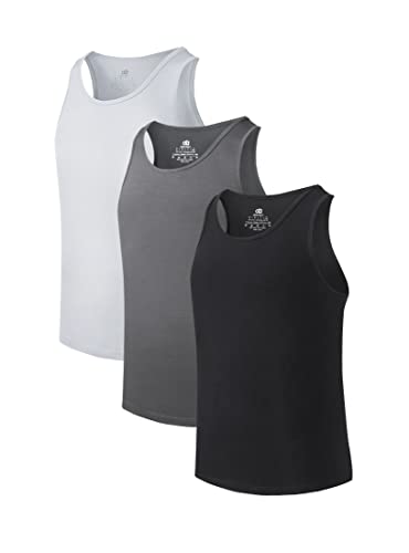 DAVID ARCHY 3er Pack Bambus Unterhemd Herren, Rundhalsausschnitt Mehrfarbig Tank Top Herren, Unterleiberl Herren von DAVID ARCHY