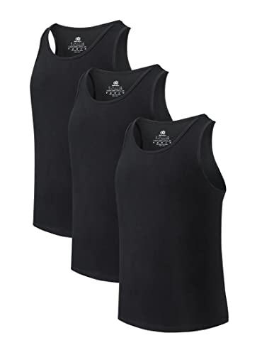 DAVID ARCHY 3er Pack Bambus Unterhemd Herren, Rundhalsausschnitt Mehrfarbig Tank Top Herren, Unterleiberl Herren von DAVID ARCHY