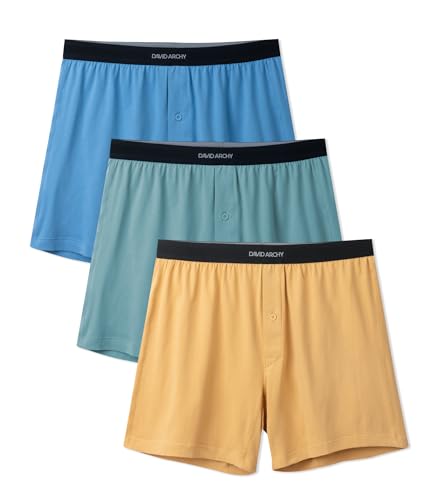 DAVID ARCHY Herren Unterhosen Baumwolle Herren Boxershorts Bequeme und weiche Unterwäsche Herren 3 oder 5 Pack von DAVID ARCHY