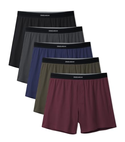 DAVID ARCHY Herren Unterhosen Baumwolle Herren Boxershorts Bequeme und weiche Unterwäsche Herren 3 oder 5 Pack von DAVID ARCHY