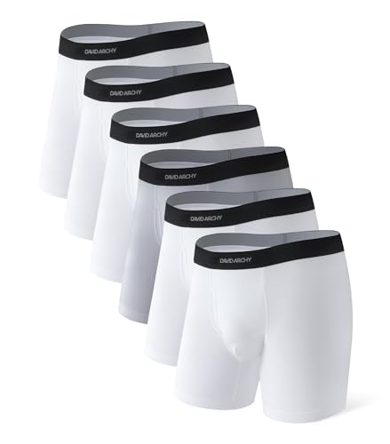 DAVID ARCHY Herren Unterwäsche Herren Boxershorts feuchtigkeitsableitend bequem, Weich und Atmungsaktiv 6er Pack von DAVID ARCHY