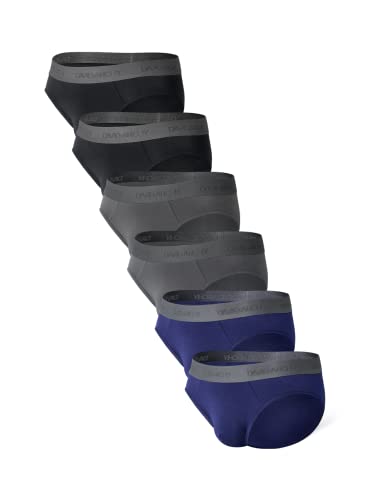 DAVID ARCHY Herren-Unterwäsche aus Bambus-Rayon, atmungsaktiv, super weich, bequem, leicht, mit Eingriff, im 6er-Pack (Marineblau + Schwarz + Dunkelgrau, S) von DAVID ARCHY
