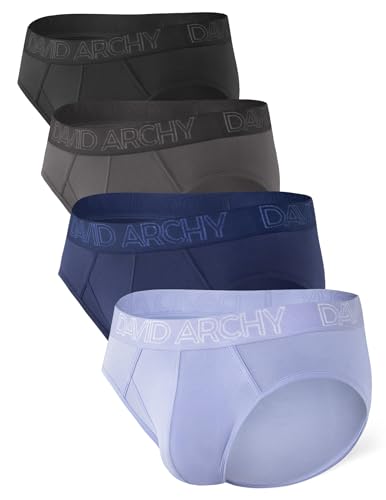 DAVID ARCHY 4er Pack Herren Slip Männer Slips Stretcken Unterwäsche Weich Ohne Etikett,aus Bambus von DAVID ARCHY