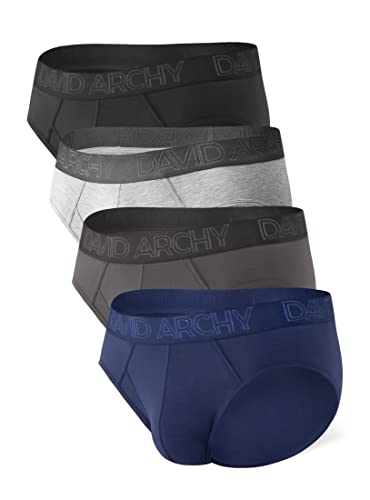 DAVID ARCHY 4er Pack Herren Slip Männer Slips Stretcken Unterwäsche Weich Ohne Etikett,aus Bambus von DAVID ARCHY