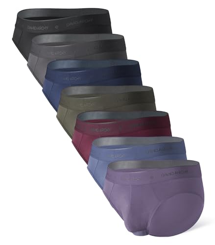 DAVID ARCHY Slips Herren Modal mit Eingriff Separat Beutel Microfaser Unterhosen Funktion Doppeltaschen Unterwäsche 4er Pack von DAVID ARCHY