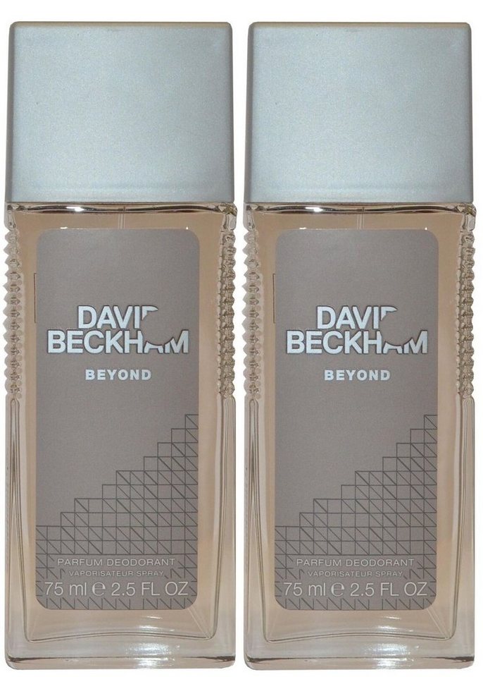DAVID BECKHAM Duft-Set Beyond Parfum Spray Deodorant Herren Männer 75ml -, 2-tlg., Herrenduft Duftspray Männerduft Duft Geschenk frischer Duft Parfüm von DAVID BECKHAM