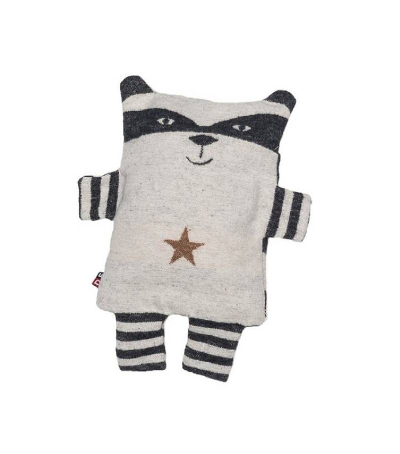 DAVID FUSSENEGGER Dinkelkörnerkissen 'Waschbär' 16 x 29 cm Rohweiß von DAVID FUSSENEGGER