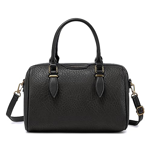 DAVID JONES - Handtasche Bowling Damen – Umhängetasche aus PU-Leder – Tragetasche mittelgroß, klassisch – modisch, elegant, Stadt, Schwarz , one size, Elegant von David Jones