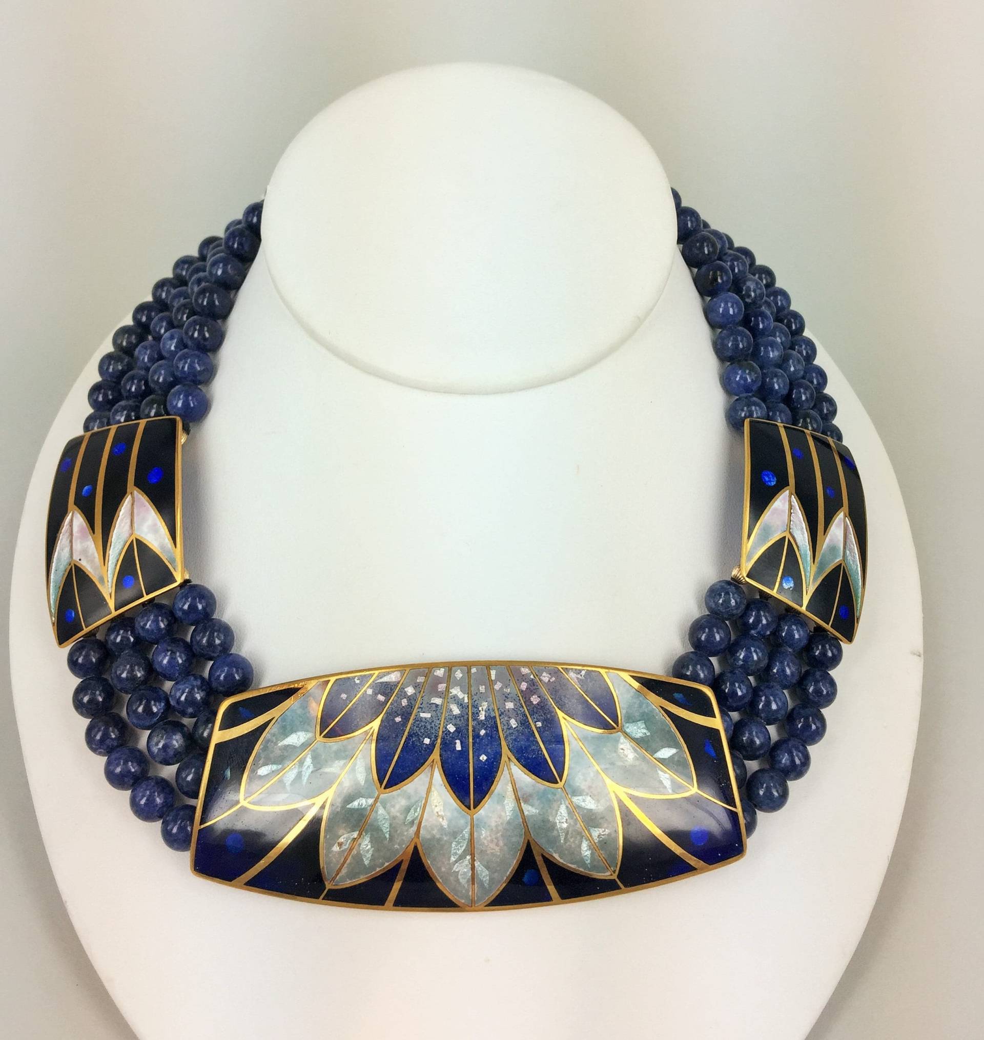 David Kuo Hand Champleve Emaille Halskette Schmuck von DAVIDKUOCHAMPLEVE