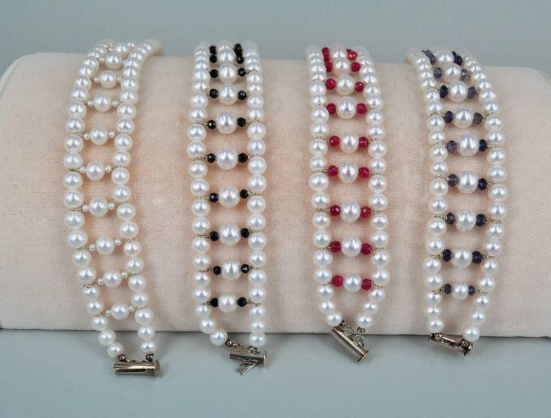 Perle Rubin Sapphite Spinell Armband von DAVIDKUOCHAMPLEVE