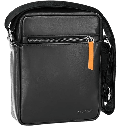 DAVIDOFF - DAVIDOFF ESSENTIAL Leder Reporter Bag, Schwarz von DAVIDOFF
