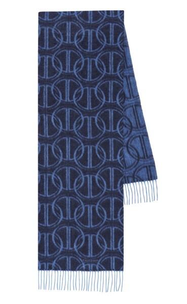 DAVIDOFF - DAVIDOFF Kaschmir Schal Icon Blau / Anthrazit 23553 von DAVIDOFF