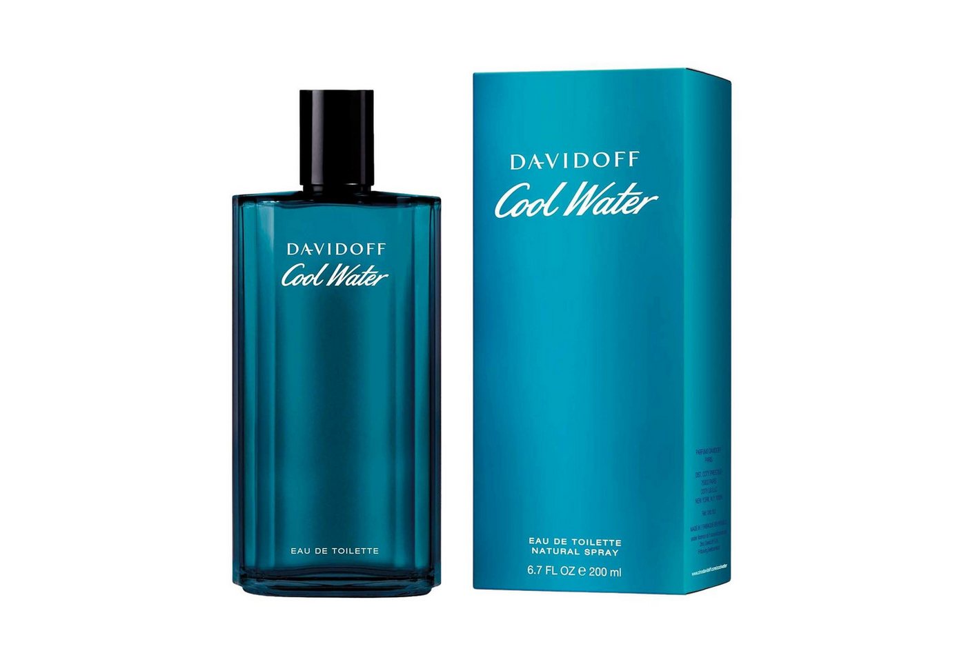 DAVIDOFF Eau de Parfum Cool Water Eau de Toilette 200 ml – aromatisch-aquatischer Herrenduft, mit Minze, Lavendel & maritimen Noten – klassisches Eau de Toilette von DAVIDOFF