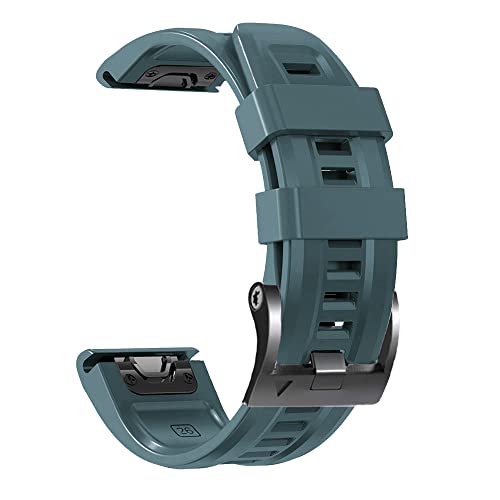 DAVNO 22 x 26 mm Schnellverschluss-Armband aus Silikon für Garmin Fenix 7, 7X, 6, 6X, Pro, 5, 5X, Plus, 3, 3HR, offizielle Schraubschnalle, Smart-Armbänder, Descent Mk2i Mk1, Achat von DAVNO