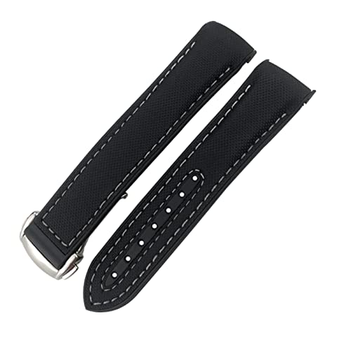 DAVNO Gummi-Nylon-Lederarmband, 20 mm, 22 mm, 19, 21 mm, für Omega Seamaster GMT Planet Ocean Diver 300, orangefarbenes Silikon-Uhrenarmband, 22 mm, Achat DAVNO Gummi-Nylon-Lederarmband, 20 mm, 22 mm, 19, 21 mm, für Omega Seamaster GMT Planet Ocean Diver 300, orangefarbenes Silikon-Uhrenarmband, 22 mm, Achat von DAVNO