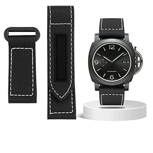 DAVNO Karbonfaser-Armband für Panerai Lumino PAM01118 01661, wasserdichtes Uhrenarmband, 24 mm, Schwarz / Blau, 24 mm, Achat von DAVNO