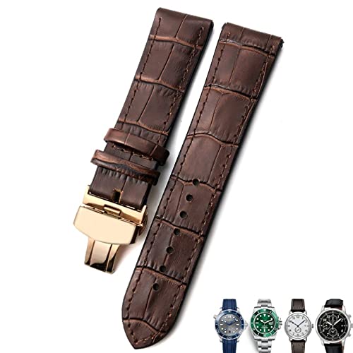DAVNO Uhrenarmband aus Leder, 20 mm, 21 mm, 22 mm, für Rolex für Omega Seamaster 300, Hamilton, Seiko, IWC, Tissot-Armband, Schwarz / Braun, 20 mm, Achat DAVNO Uhrenarmband aus Leder, 20 mm, 21 mm, 22 mm, für Rolex für Omega Seamaster 300, Hamilton, Seiko, IWC, Tissot-Armband, Schwarz / Braun, 20 mm, Achat von DAVNO