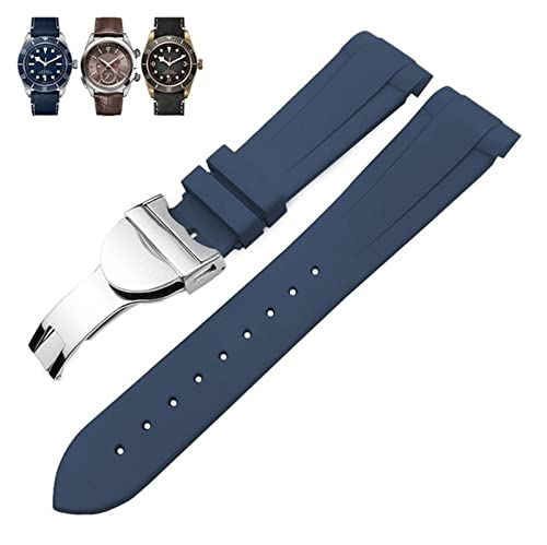 DAVNO Uhrenarmband aus Naturkautschuk, 20 mm, 22 mm, speziell für Tudor Black Bay 1958, 39 mm, 41 mm, GMT Pelagos Pin/Faltschließe, Gummiband, 22 mm, Achat DAVNO Uhrenarmband aus Naturkautschuk, 20 mm, 22 mm, speziell für Tudor Black Bay 1958, 39 mm, 41 mm, GMT Pelagos Pin/Faltschließe, Gummiband, 22 mm, Achat von DAVNO