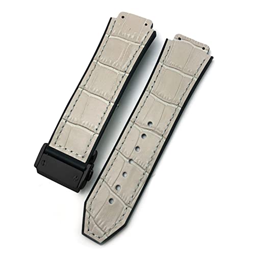 DAVNO Uhrenarmband aus Rindsleder, 20 mm, 22 mm, 25 mm x 19 mm, passend für Hublot-Uhrenarmband, Kalbsleder, Silikon-Armbänder, 28mm, Achat von DAVNO