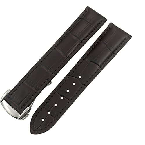 DAVNO Uhrenarmband aus echtem Leder, 20 mm, 22 mm, 18 mm, 19 mm, 21 mm, für Omega Seamaster AT150 Diver 300 De Ville Alligator-Uhrenarmband aus Rindsleder, 20mm for OMG, Achat von DAVNO