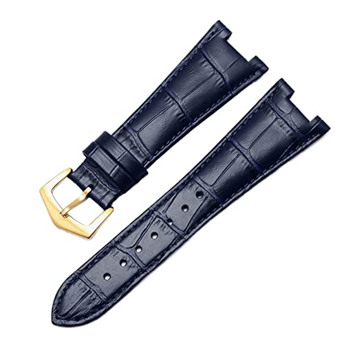 DAVNO Uhrenarmband aus echtem Leder für Patek Philippe 5711 5712G Nautilus Uhren Herren und Damen, spezielle Kerbe, 25 mm x 12 mm, 25-12mm, Achat von DAVNO