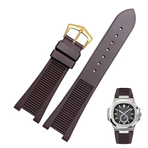 DAVNO Uhrenarmband für Patek Philippe 5711 5712G Nautilus, Silikon, schwarz, blau, braun, 25 x 13 mm, Sport-Gummi-Uhrenarmbänder, 25-13mm, Achat von DAVNO