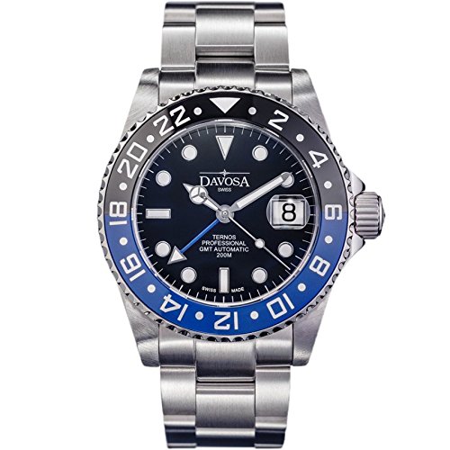 DAVOSA Ternos Prof.GMT Divers Ceramic Automatic 16157145 schwarz-blau von DAVOSA