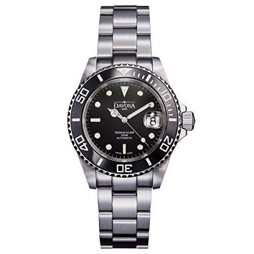 Davosa Herren-Armbanduhr Ternos Diver Analog Automatik Edelstahl 16155550 von DAVOSA