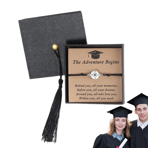 DAWCBVJQ Abschluss Armband 2025 - Design Abschlussarmband,Inspirierendes Schmuckset Mit Geschenkbox Und Zitatenkarten Als Partygeschenke Für Ihn Und Sie von DAWCBVJQ