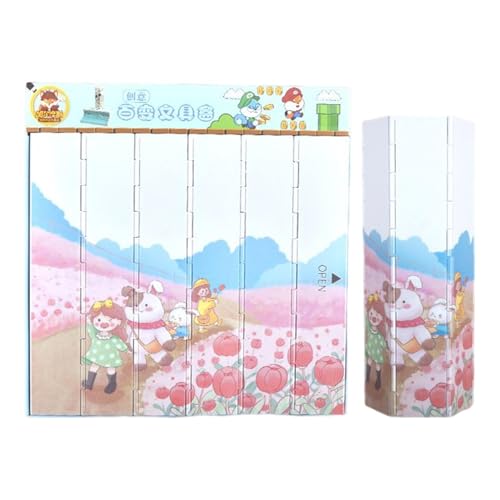 DAWCBVJQ Bleistift-Rolltasche,Studenten-Briefpapierbox, aufrollbarer Stiftebehälter | Ästhetisches Federmäppchen, Stifte-Organizer-Etui, Beutel, Stiftetui, Schulbedarf für Studenten von DAWCBVJQ