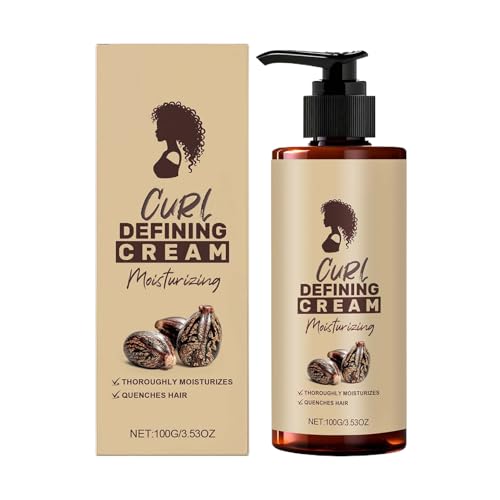DAWCBVJQ Creme für welliges Haar - 100ml Anti-Frizz Definierende Lotion für lockiges Haar - Feuchtigkeitsspendende Haarpflege zur Styling mit Schutz vor Luftfeuchtigkeit Tägliche Anwendung Frauen von DAWCBVJQ