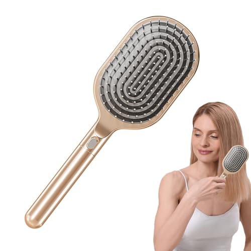 DAWCBVJQ Einziehbare Haarbürste | Luftkissen-Haarbürste, einziehbare Borsten - Selbstreinigender Massagekamm für Frauen Mädchen, tragbare Haarbürste für dickes Haar, langes Haar von DAWCBVJQ