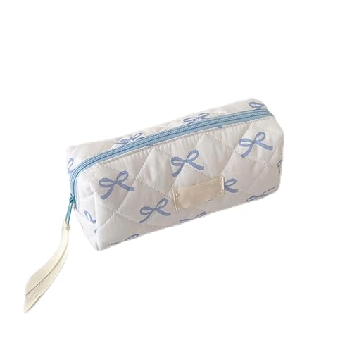 DAWCBVJQ Federmäppchen Etui Mädchen, 19.5x7x9cm Federmäppchen Mit Schleife, Bleistiftbeutel Schule, Mäppchen Mit Schleifen, Aesthetic Mäppchen, Kosmetiktasche Mädchen Klein von DAWCBVJQ