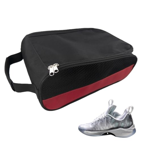 DAWCBVJQ Schuhtasche mit Reißverschluss,Golfschuhtasche - Sneaker-Tasche Schuhtasche | Wasserabweisender, belüfteter Schuhbeutel-Organizer mit Reißverschluss und Tragegriff Oben für Männer und Frauen von DAWCBVJQ