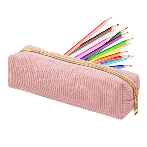 DAWCBVJQ Schulmäppchen - Ästhetisches Design Federtasche | Einfarbige Große Cordelino Schreibwaren Tasche für Schüler Erwachsene Mädchen von DAWCBVJQ