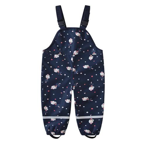 DAWILS Jungen Regenhose Mädchen Regenlatzhose Kinder Süßes Mädchen Wind- und wasserdichte Matschhose Baby Hosenträgern Buddelhose Regenlatzhose 5 Jahre von DAWILS