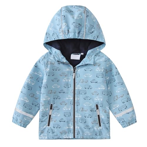 DAWILS Jungen Regenjacke Kinder Wasserdicht Jacke Regenmantel Mädchen Softshelljacke mit Fleece Futter Unisex Auto Winddicht Wanderjacke Outdoorjacke mit Kapuze 92 DAWILS Jungen Regenjacke Kinder Wasserdicht Jacke Regenmantel Mädchen Softshelljacke mit Fleece Futter Unisex Auto Winddicht Wanderjacke Outdoorjacke mit Kapuze 92 von DAWILS